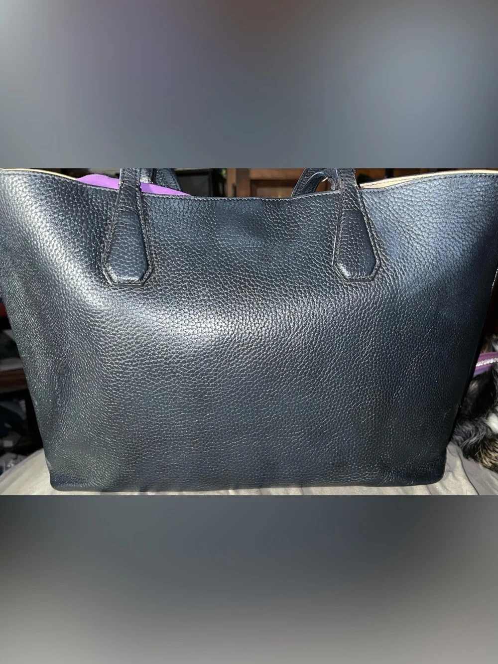 Tory Burch Black Perry Leather Tote Bag